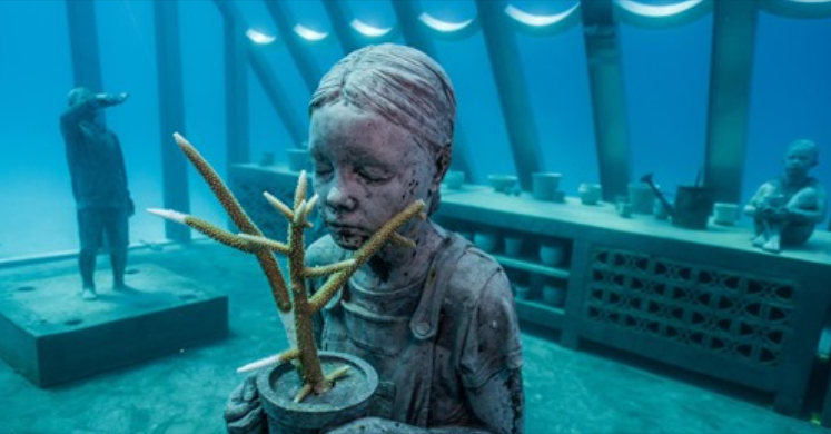 Museum of Underwater Art | coral planting Great Barrier Reef